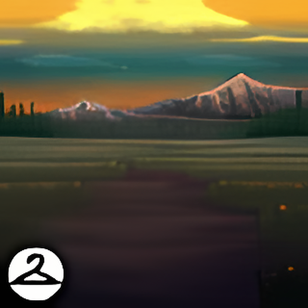 Dyeworks Orange: Eventide Mountains Background