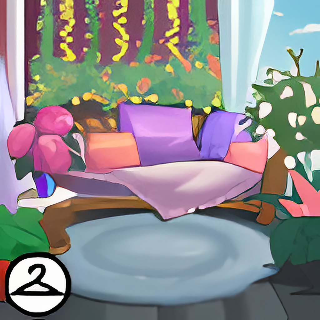 Whimsical Floral Balcony Background