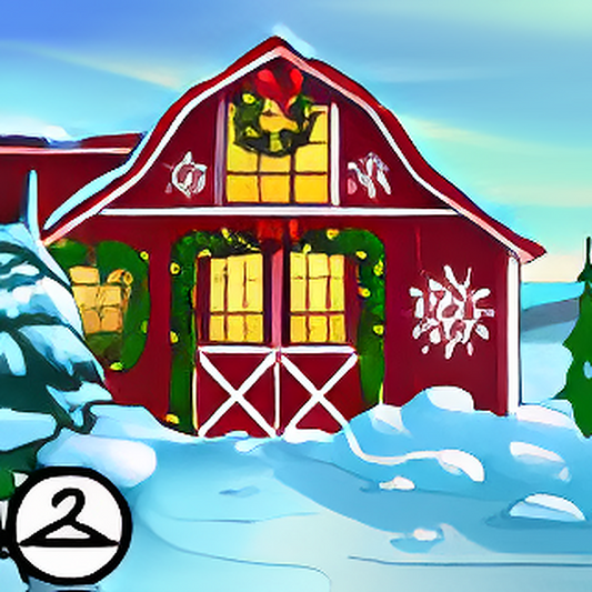 Cosy Holiday Barn Background