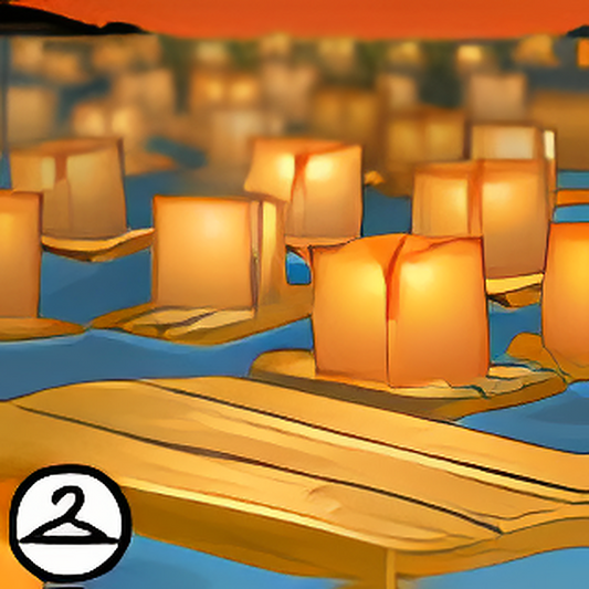 Floating Lanterns Background