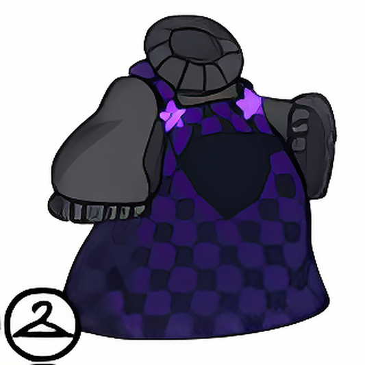 Dyeworks Void Black: Checkered Overall Dress and Sweater