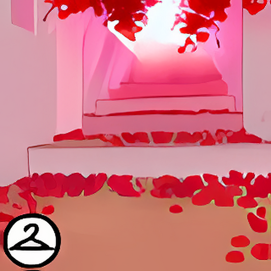 Petal Strewn Staircase Background