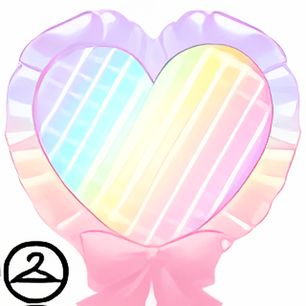 Kawaii Pastel Ruffled Heart Trinket