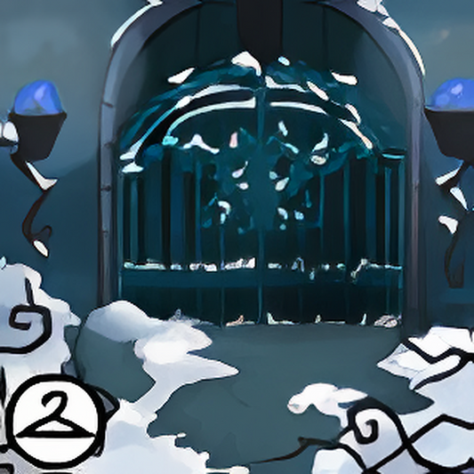 Snowy Gates Background
