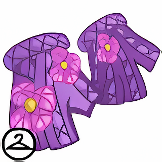 Knitted Flower Gloves