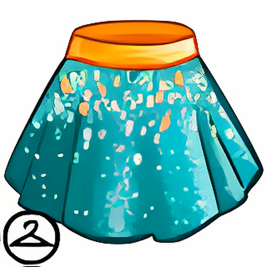Sparkling Aqua Sequin Skirt