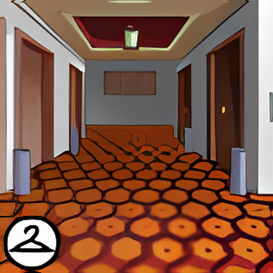 Creepy Hotel Hallway Background