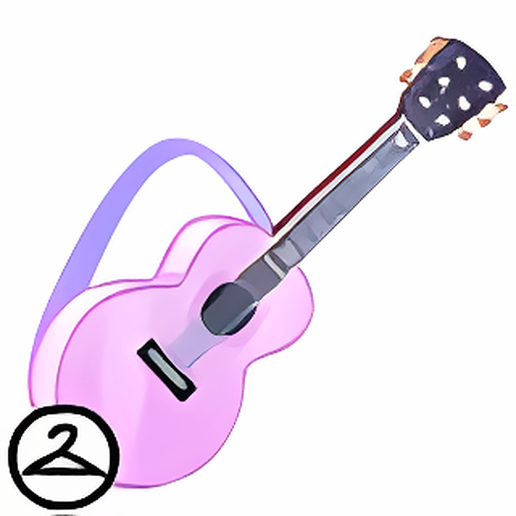 Pink Usuki Guitar Handheld