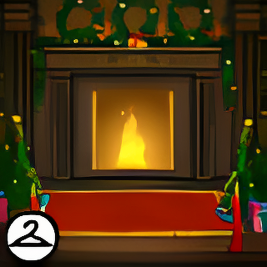 Holidays by the Fireplace Background