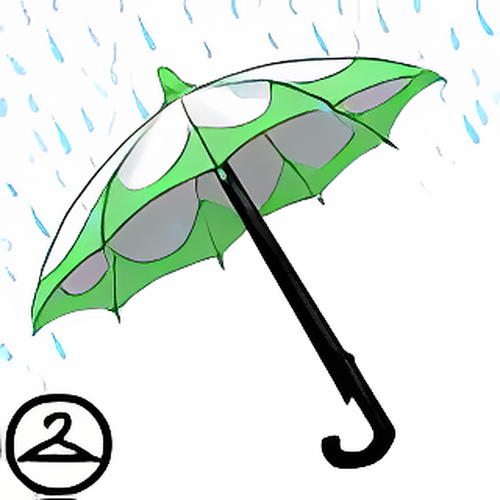 Dyeworks Green: Rainy Day Umbrella