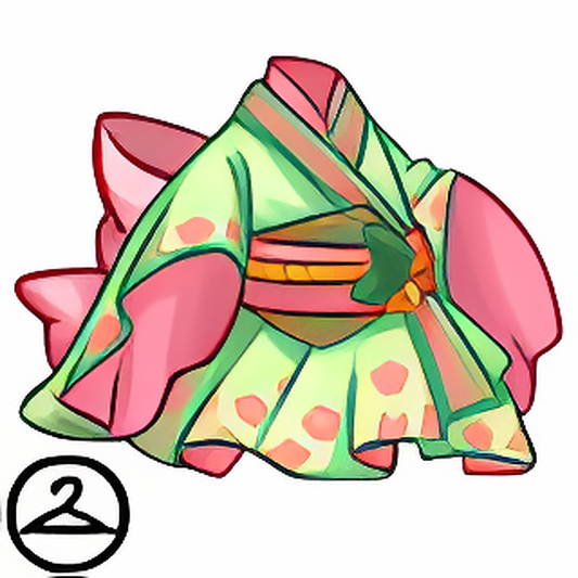 Strawberry Matcha Short Kimono Dress