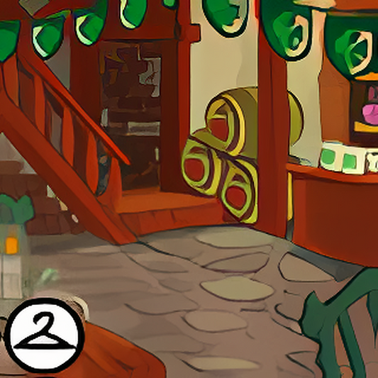 Green Celebration at a Public House Background