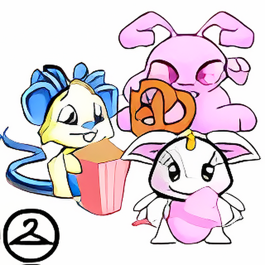Petpets Enjoying Fair Snacks Foreground
