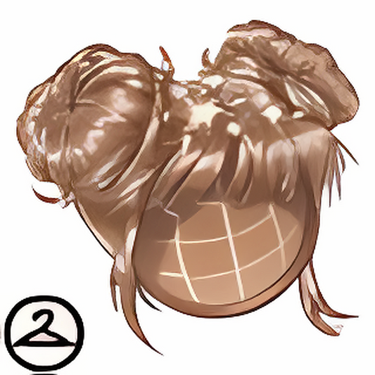 Dyeworks Light Brown: Baby Starry Space Buns Wig