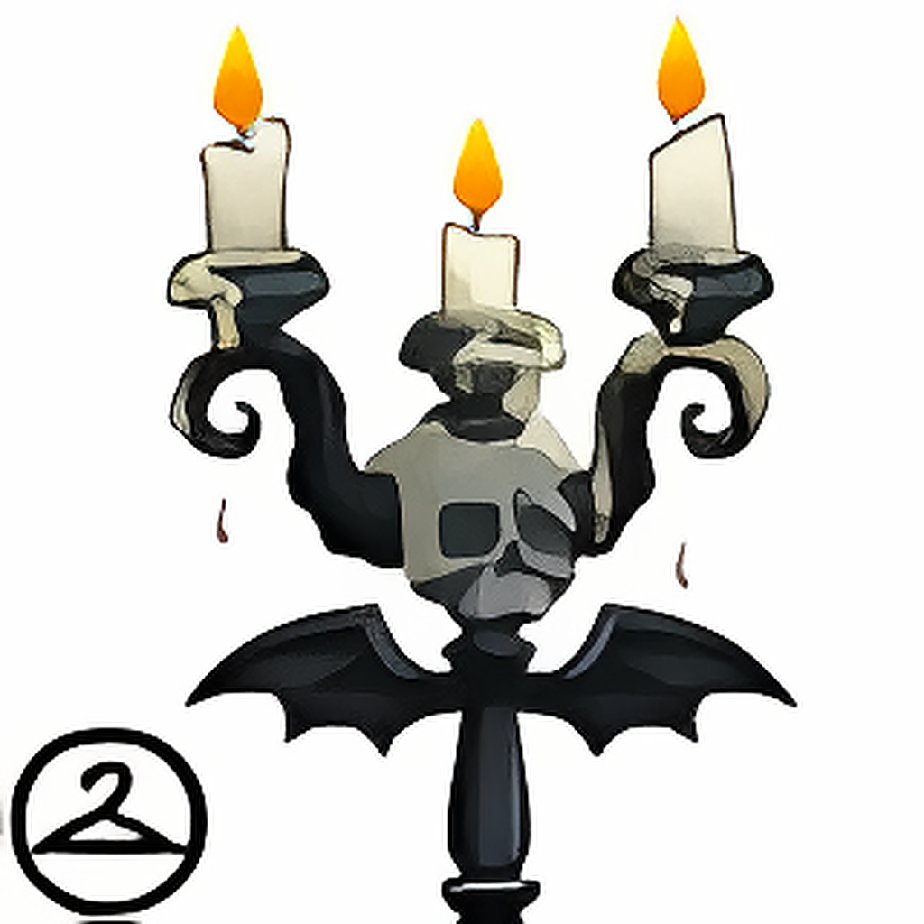 Spooky Candelabra Staff Handheld