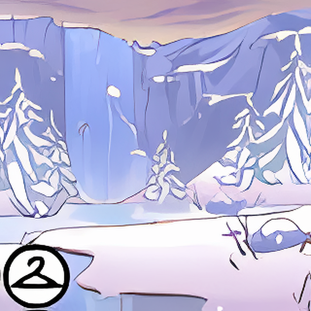 Frozen Waterfall Background