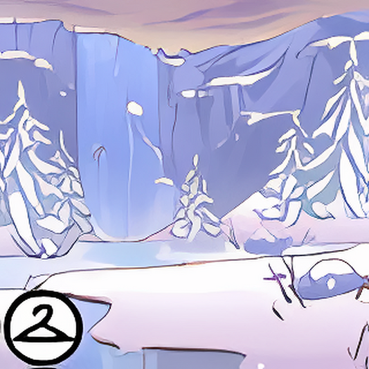 Frozen Waterfall Background