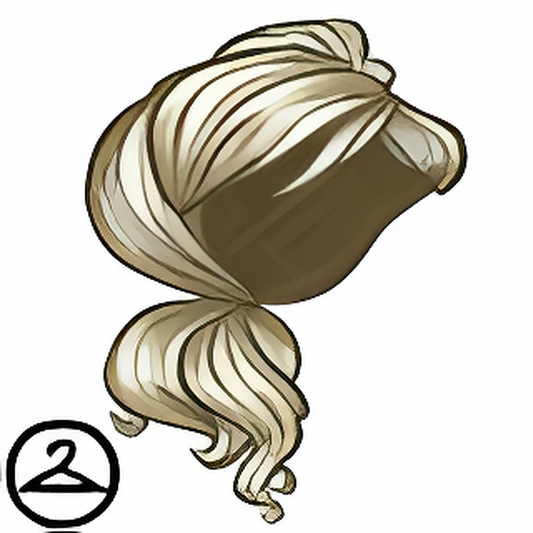 Side Ponytail White Wig