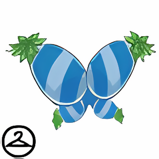 Dyeworks Blue: Striped Painted Negg Wings