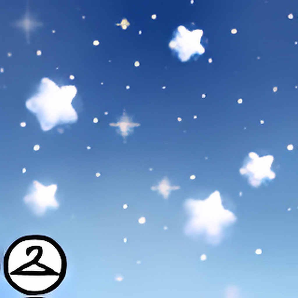 Dyeworks Blue: Kawaii Void Stars Background