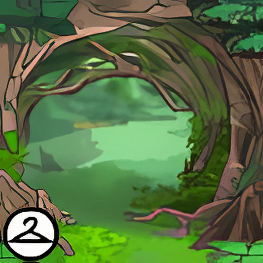 Tunnel of Spring Trees Background