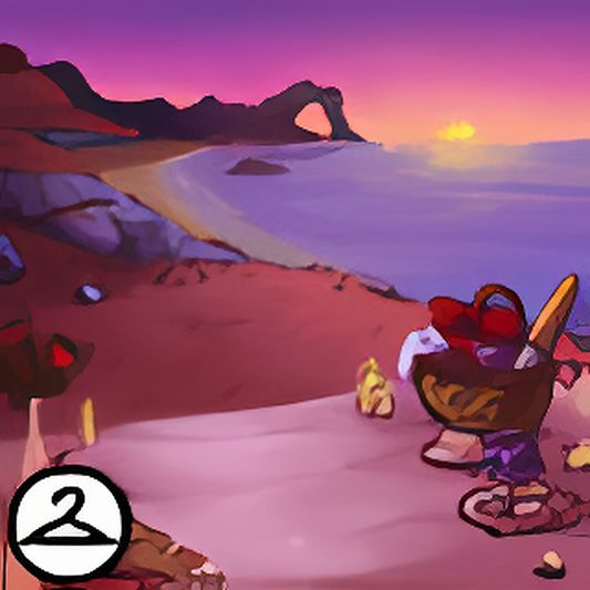 Valentine Picnic on the Cliffside Background