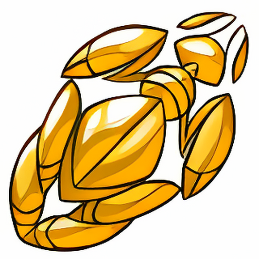 Golden Ruki Brooch