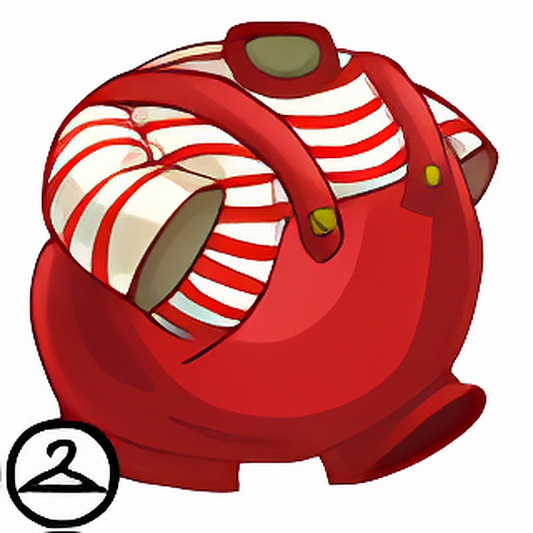 Dyeworks Red: Baby Gothic Striped Overalls