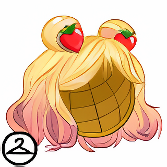 Strawberry Ombre Wig with Buns