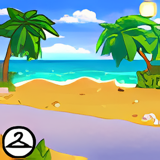 Sunny Sidewalk Beachfront Background