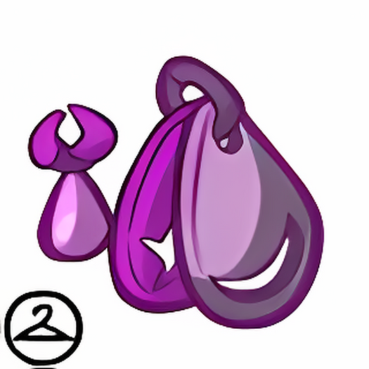 Purple Moehog Earring Right