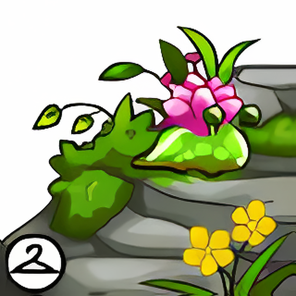 Mossy Rock Platform Background Item
