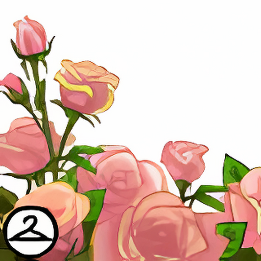 Dyeworks Light Pink: Gold Trimmed Roses Foreground