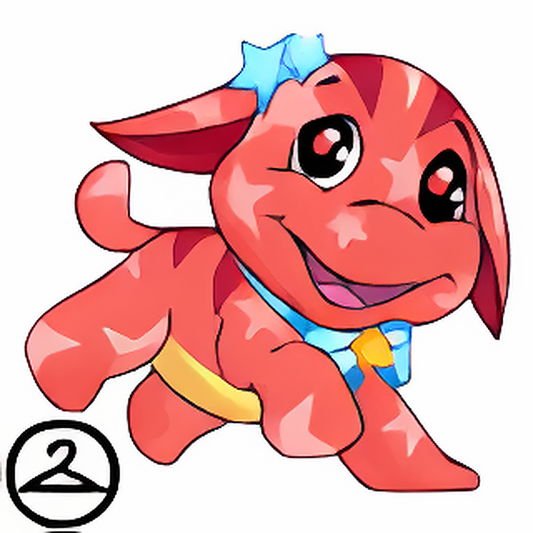 Prismatic Red: Celebratory Anniversary Poogle