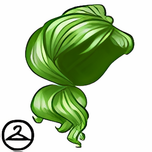 Side Ponytail Green Wig