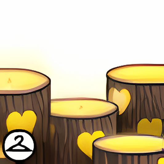 Wooden Heart Lights Foreground