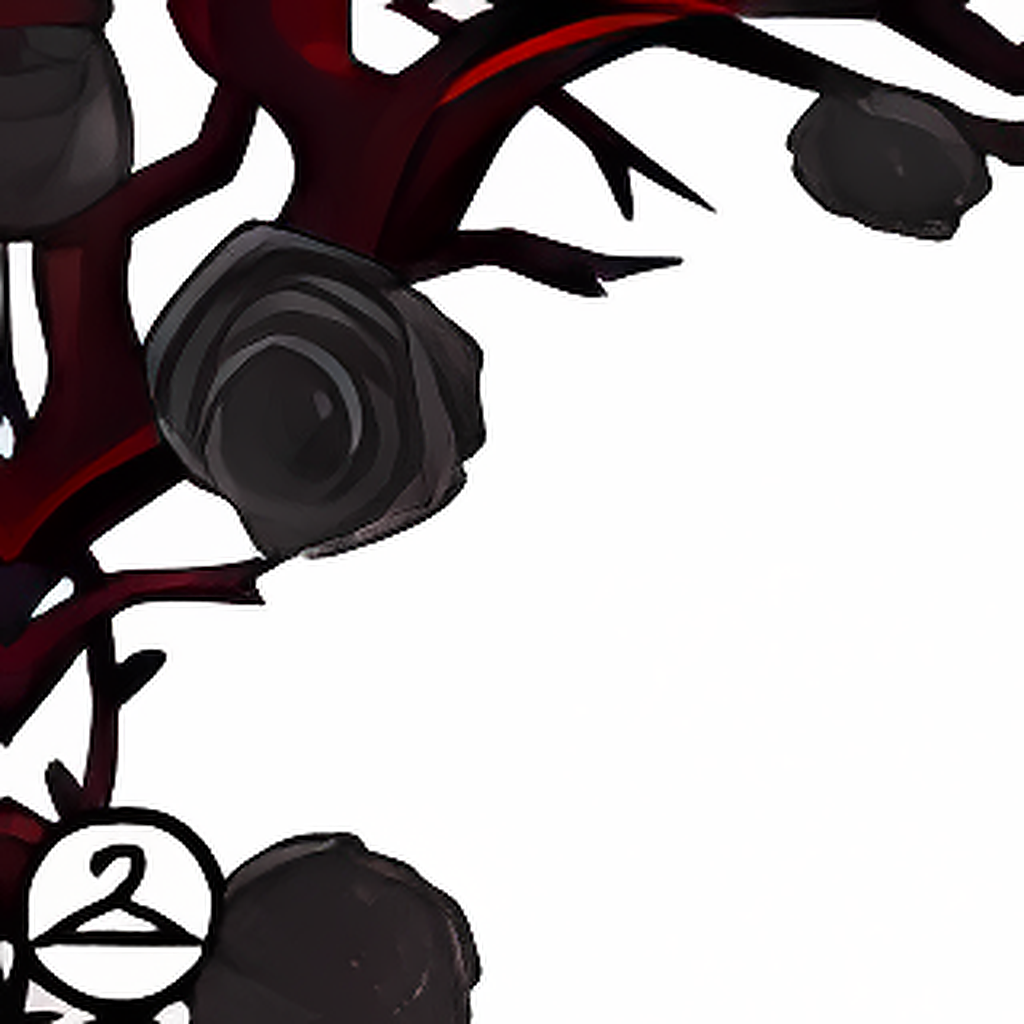 Black Roses and Vines Background Item