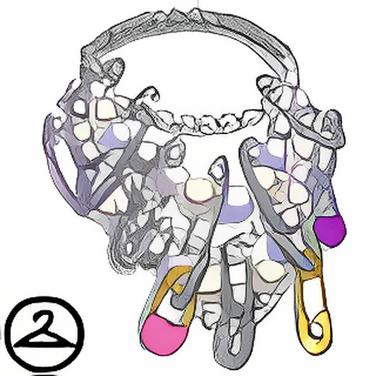 Pins and Paper Necklace