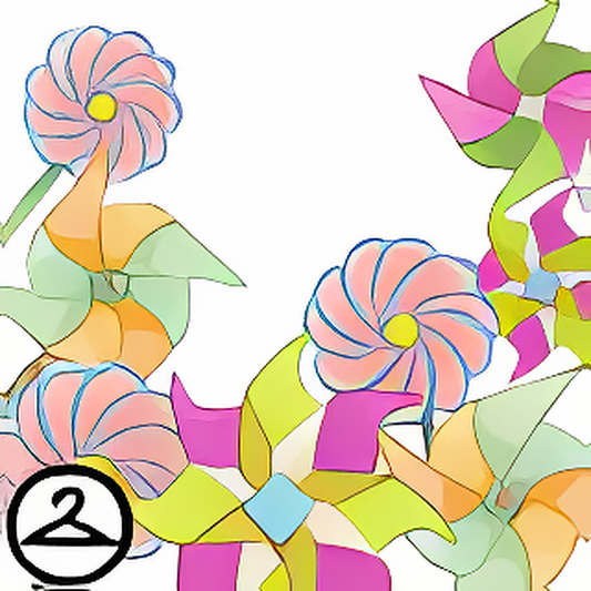 Colourful Pinwheel Foreground