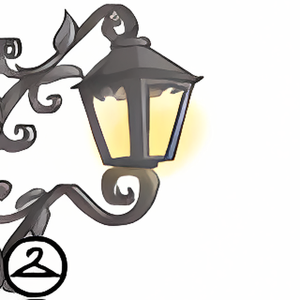 Fancy Wrought Iron Lamp