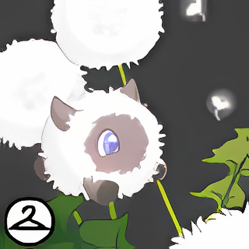 Fluffy Babaa Flowers Foreground