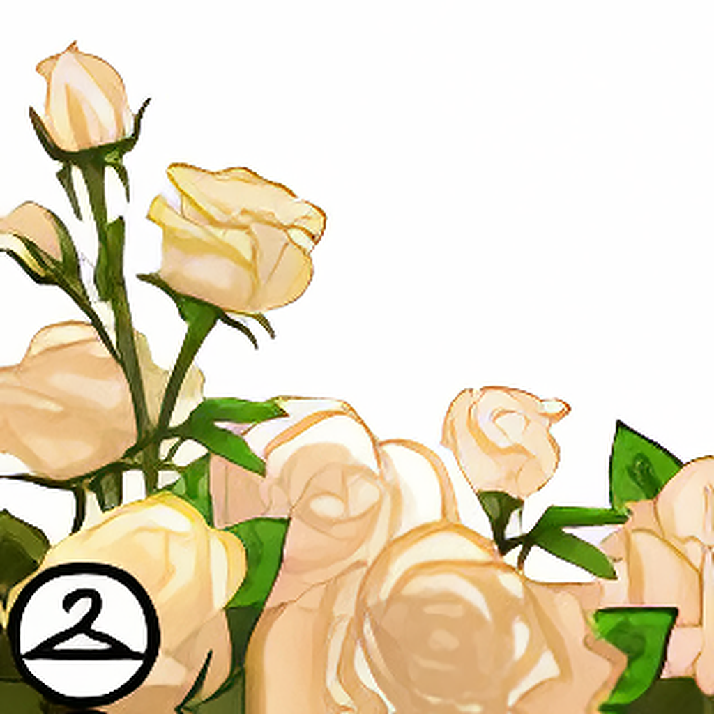 Dyeworks Cream: Gold Trimmed Roses Foreground