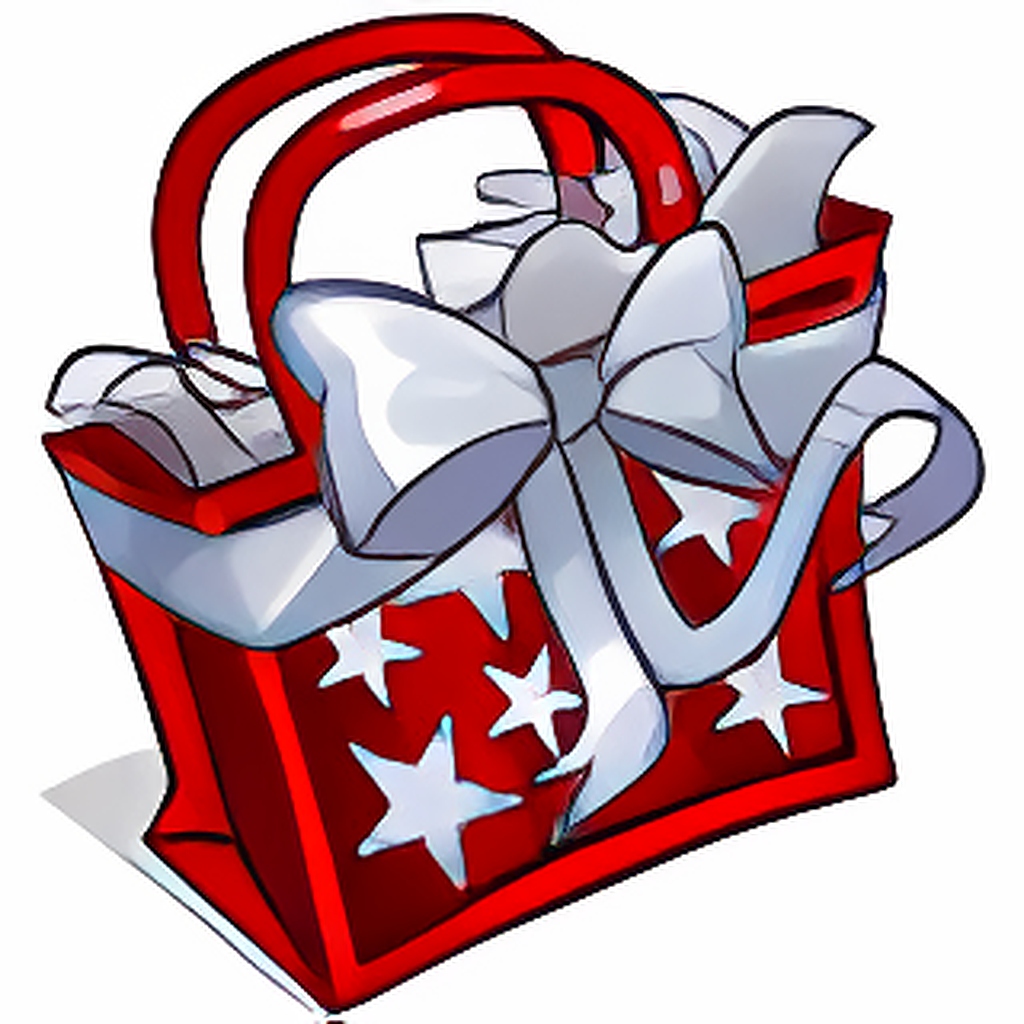 Red NC Mall Second Birthday Goodie Bag