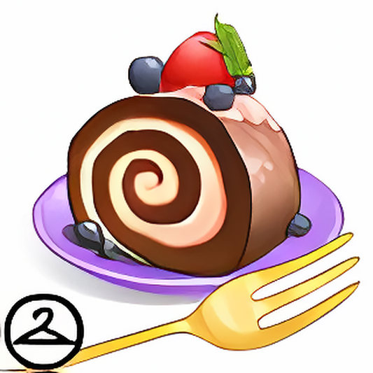 Giant Fork with Swiss Roll Cake Handheld