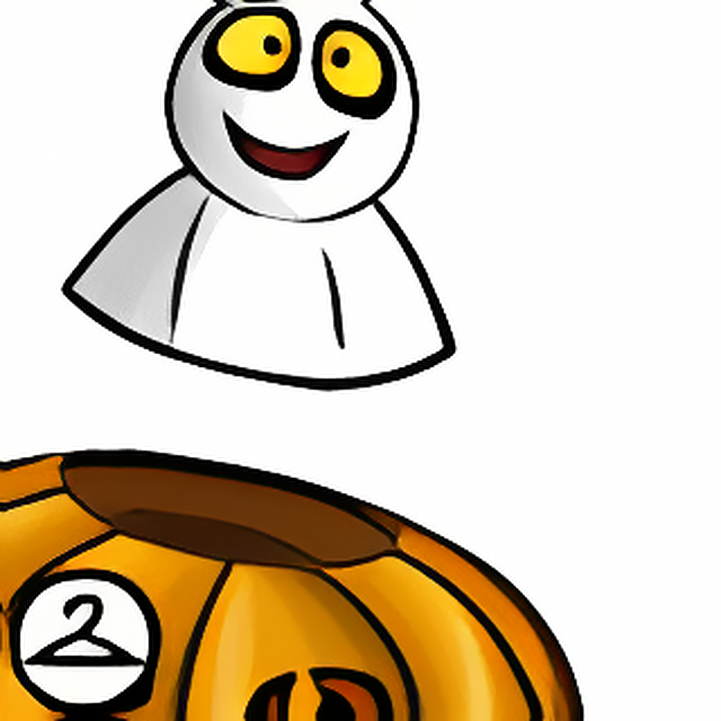 Ghostkerchief Popping Out of a Pumpkin