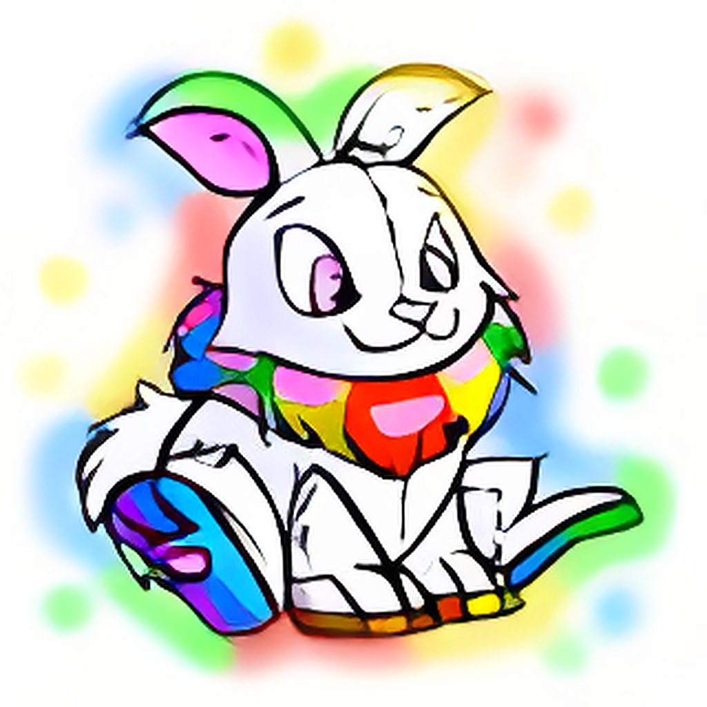 Magical Rainbow Cybunny Plushie