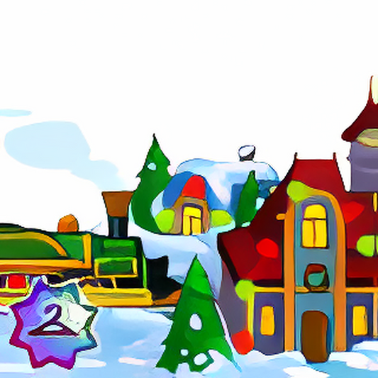Holiday Village Train Foreground