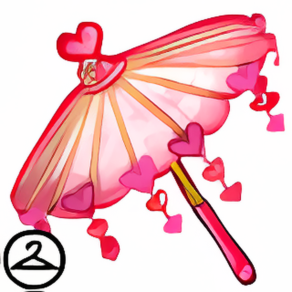 Delicate Pink Valentine Parasol