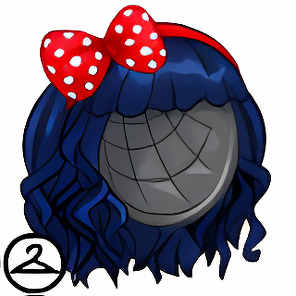 Midnight Blue Bow Wig