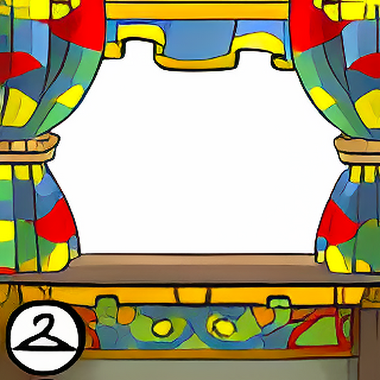 Wooden Puppet Show Frame